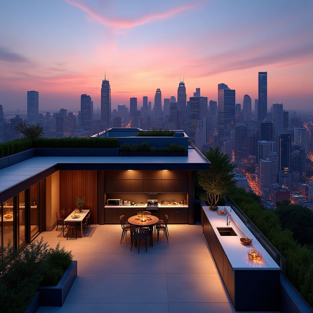 Penthouse urbain avec terrasse panoramique